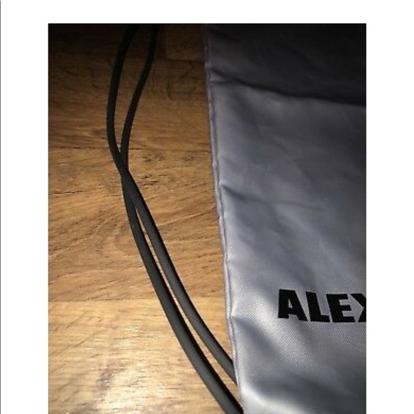 Alexander Wang X H&M Silver/Metallic Nylon Drawstring Backpack *RARE* - Picture 5 of 6